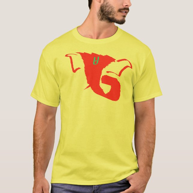 Gul Ganesh abstrakt T-shirt (Framsida)