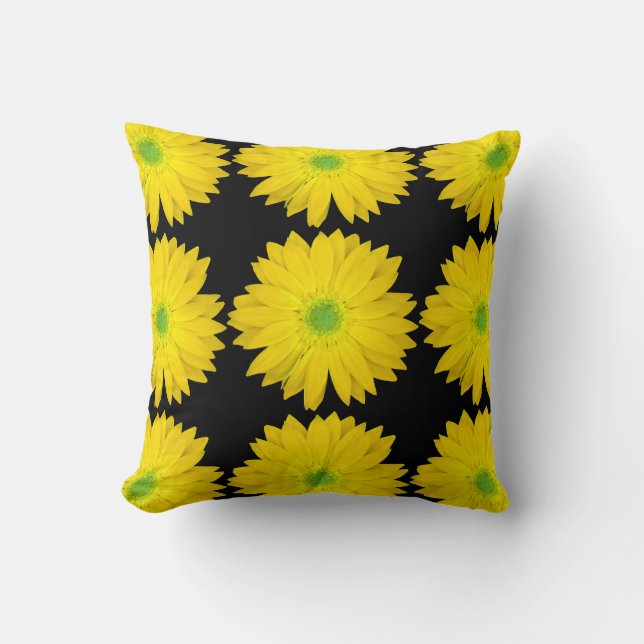 Gul Gerbera Kudde (Framsida)
