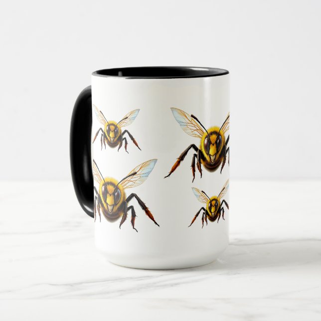 Gul Geting Insekt Illustration Mugg (Framsida vänster)