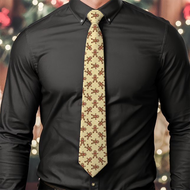 Gul Gingerbread Man Prickig Jul Slips (Skapare uppladdad)
