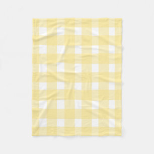 Gul Gingham Fleecefilt
