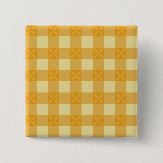 Gul Gingham & Gula Kronblad Knapp (Framsida)