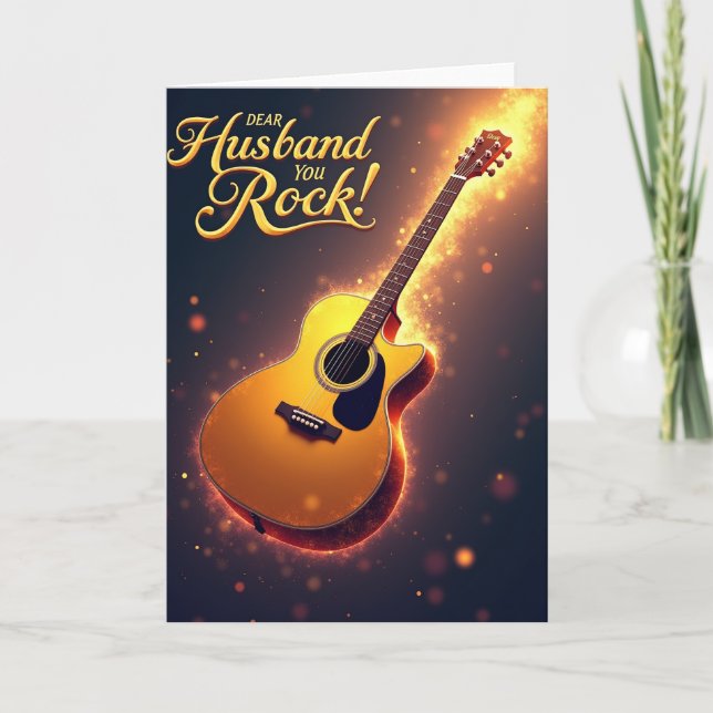 Gul Gitarr Makehus Kort (Framsida)