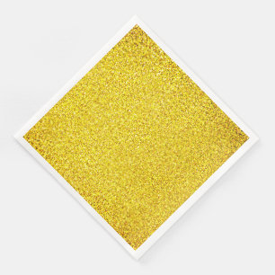 Gul Glitter Guld Glitter Bröllop Födelsedag 2022 Pappersservett