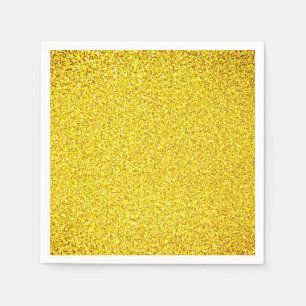 Gul Glitter Guld Glitter Bröllop Födelsedagar Pappersservett
