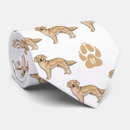 Gul Golden Retriever-mönster Anpassad monogram Slips