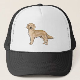 Gul Golden Retriever Söt Tecknad Hund Konst Keps
