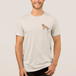 Gul Golden Retriever Söt Unik Tecknad Hund T Shirt