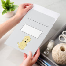 Gul Goldendoodle-design valfri bakgrundsfärg