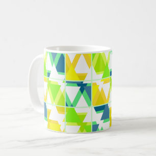 Gul grön abstrakt kaffemugg