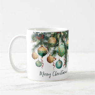 Gul Grön Julpynt Kaffemugg