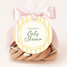 Gul & Grön Sommar Handritad Baby Shower