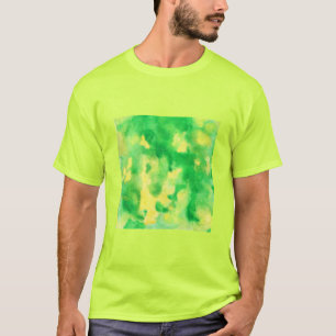 Gul grön vattenfärgmanar grundläggande T-tröja T Shirt