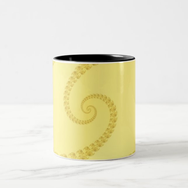 Gul Guld Dubbel Spiral Mugg (Center)