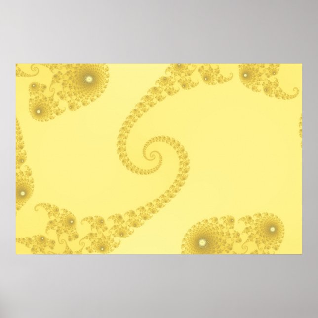 Gul Guld Dubbel Spiral Poster (Framsidan)