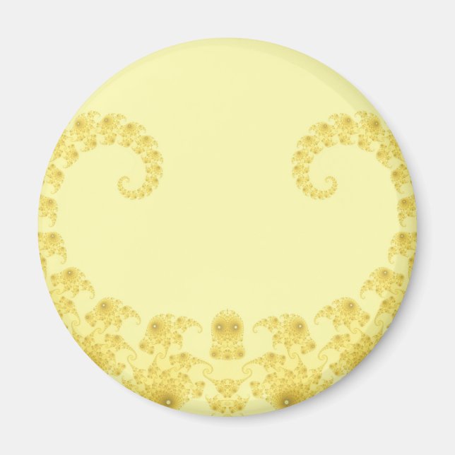 Gul Guld Hjärtmagnet Magnet (Framsidan)