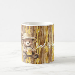 Gul Guld Honungsbjörn Kaffemugg