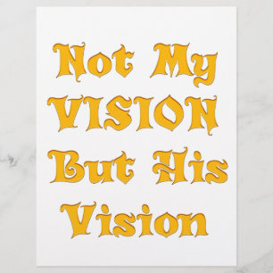Gul Guld "Inte Min Vision Utan Hans Vision" Ins
