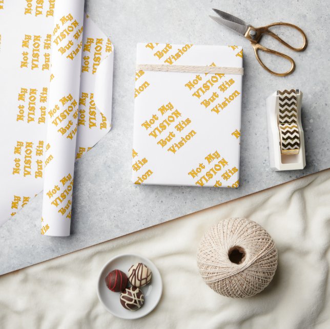 Gul Guld "Inte Min Vision Utan Hans Vision" | Ins Presentpapper (Hantverk)