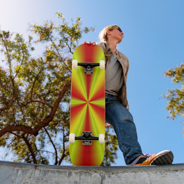 Gul Guld Röd Regnbåge Mini Skateboard Bräda 18,5 Cm (Utomhus 1)