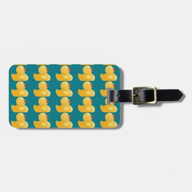 Gul gummianka bagagebricka (Horisontell Framsida)