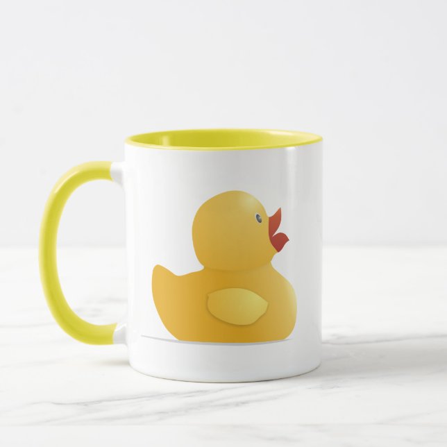 Gul gummianka mugg (Vänster)