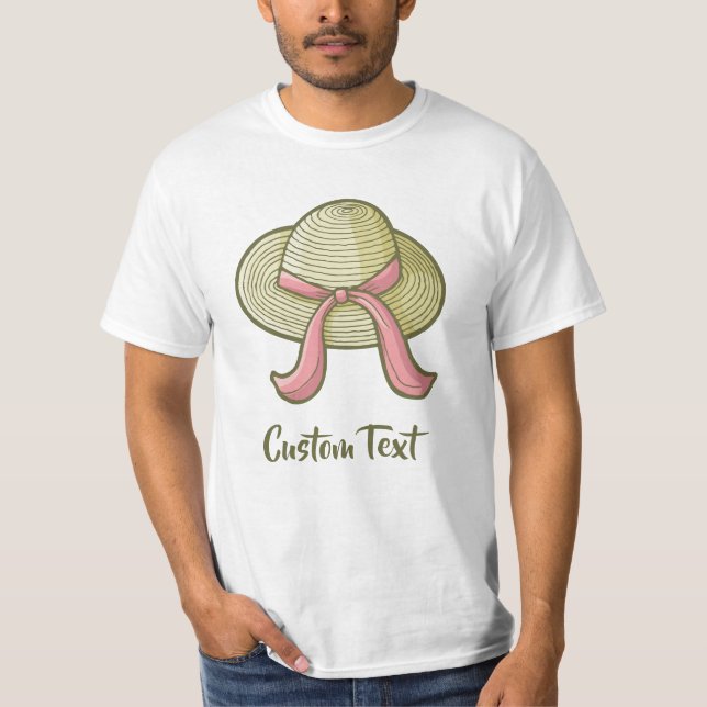 Gul halmhatt t shirt (Framsida)