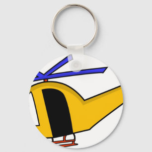 Gul helikopter nyckelring