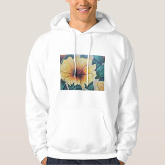 Gul hibiskus-hoodie hoodie