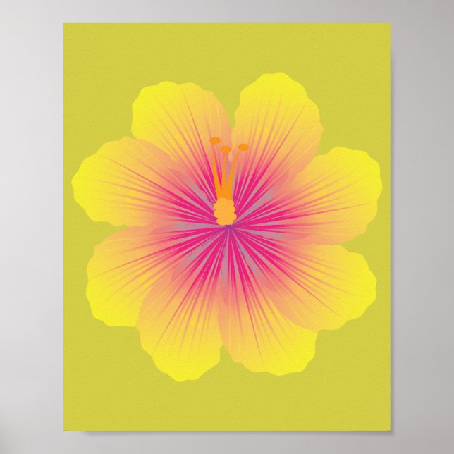 Gul Hibiskus_Illustration Poster (Framsidan)