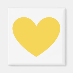 Gul hjärta magnet