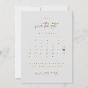 Gul hjärta Spara datum-kalender fotokort Datumet