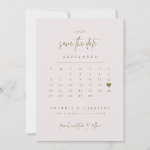 Gul hjärta Spara datum-kalender fotokort Datumet
