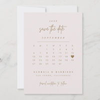 Gul hjärta Spara datum-kalender fotokort