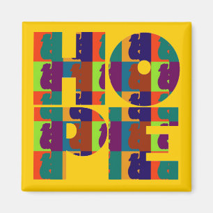 Gul HOPPmagnet Magnet
