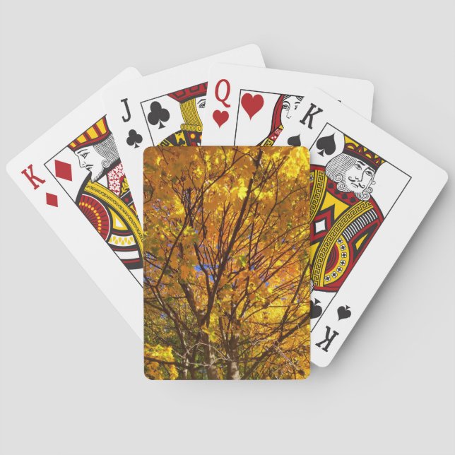 Gul höstfärg casinokort (Baksidan)