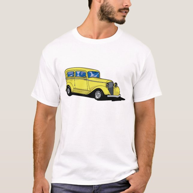Gul hot rod tröja (Framsida)