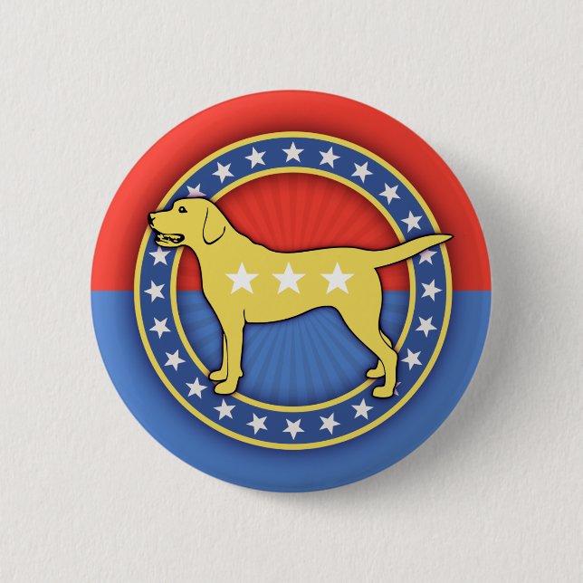 Gul hund knapp (Framsida)