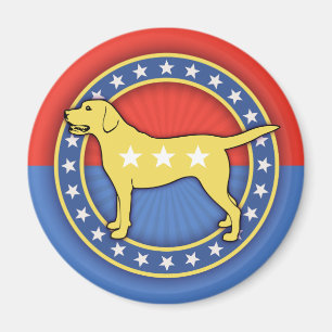 Gul hund magnet