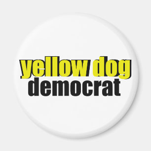 Gul hunddemokrat magnet
