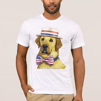 Gul hundfärgskjorta t-shirt