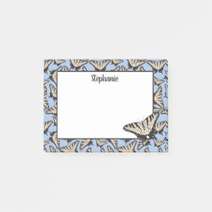 Gul illustration för tigerSwallowtail fjäril Post-it Block