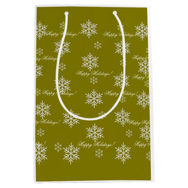 Gul inslagspapper God Jul Snöflingor (Framsidan)