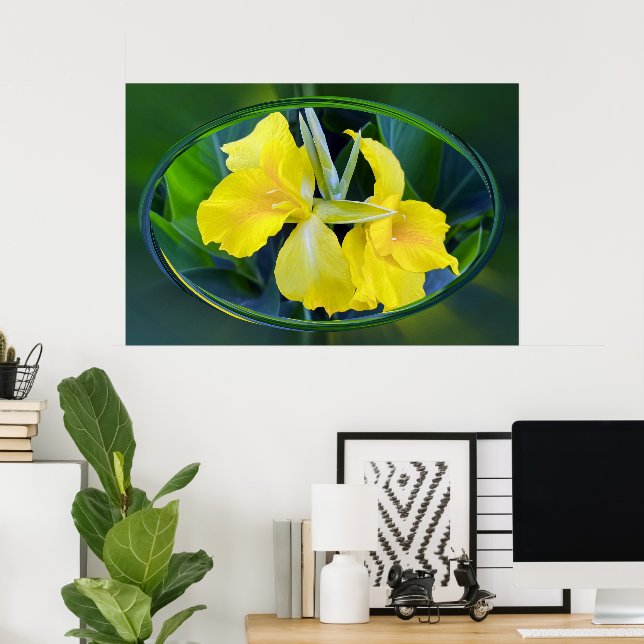 Gul Iris-blomma Poster (Hemmakontoret)