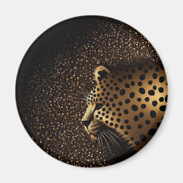 Gul Jaguar-mönster Magnet