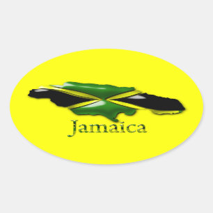 Gul Jamaica klistermärke