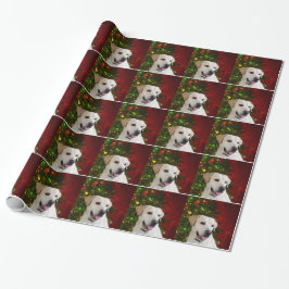 Gul jul för labrador retriever presentpapper
