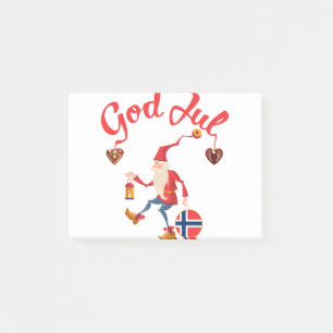 Gul jul norsk god jul norge tomte gno post-it block