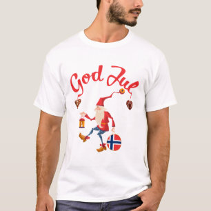 Gul jul norsk god jul norge tomte gno t shirt