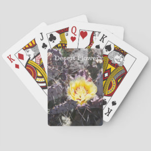 Gul kaktusblomma på våren  casinokort